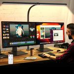 MACASA Double Head LED Desk Lamp wi