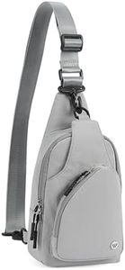 WESTBRONCO Small Sling Bag for Women Nylon Crossbody Sling Backpck Lightweight for Travel Casual Daily, A-grey, Compact