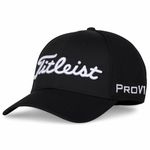 Titleist Golf- Prior Generation Tour Flat Bill Mesh Cap Trend Collection, Black/White, M-L