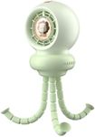 IEOTT Portable Stroller Fan, Whisper-Quiet, Auto-Oscillation, Warm-Tone Night Light, 3600mAh Rechargeable Battery, Dense Safety Grill, Designed for Crib, Car Seat, Travel and Camping (Green)