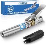 LANNIU Grease Gun Coupler, Strong Lock & Extra Reach Grease Coupler, Heavy Duty 12000 PSI Quick Release Grease Gun Tips, Compatible with All Grease Guns 1/8" NPT Fittings