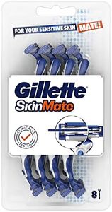 Gillette SkinMate Sensitive Disposable Razor for Men, 8 Count
