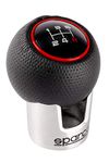 Sparco Manual Gear Shift Knob Lazio Black/Red Universal