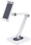 StarTech.com Adjustable Tablet Stand for Desk - Wall Mountable - Capacity 2.2lb (1kg) - Ergonomic Articulating Universal Tablet Stand - Tablet Holder for Desk Pivot/Swivel/Rotate (ADJ-Tablet-Stand-W)