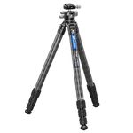 Leofoto Carbon Fiber Travel Tripod with 360° Ball Head, Lightweight Compact Professional Camera Tripod, Weight 4lbs, Max Loads 33lbs/15kg (LS-324CX+LH-40)