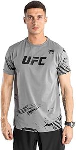 Venum Men's UFC Authentic Fight Week 2.0 Short Sleeve Cotton T-Shirt Grey/Black