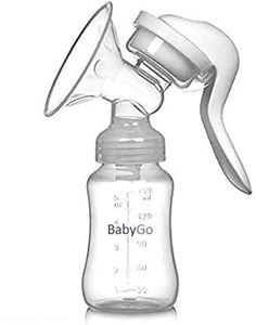 BabyGo Silicone Manual Breast Pump ,Baby Milk Pump, Soft & Gentle - Manual - BPA Free (150 ML)