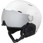 bollé Might Visor Ski Helmet - Photochromic Silver Mirror Cat 1-2 (Matte White, S)