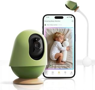 Growing Monai Baby Monitor with Camera and Audio, 3K UHD, 6X Zoom, WiFi Video Monitor for Room or Travel, Pan 350° Tilt 65°, AI Cry Detection, Virtual Fence, Face-Cover Alerts, Night Vision