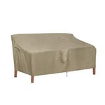 OutdoorLines Outdoor Waterproof Patio 3-Seater Couch Cover - UV Resistant Patio Sofa Furniture Covers Weatherproof Heavy Duty Glider Covers for Outdoor Furniture, 76Wx32.5Dx33H Inches, Camel