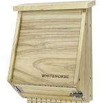 WHITEHORSE Certified Cedar Bat House - A 4-Chamber Bat Box That is Built to Last - Enjoy a Healthier Soil and a Greener Lawn While Supporting Bats (Natural)