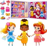 QUOKKA Magnetic Dress-Up Dolls for Girls Boys with 35 Magnetic Pieces - Creative Magnetic Play Set for Home or Travel - Perfect Magnetic Paper Dolls for Ages 3 and Up, Boost Storytelling with Princess