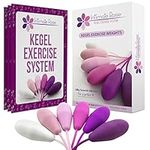 Intimate Rose Kegel Exercise Weights - Doctor Recommended Pelvic Floor Exercises - Set of 6 Premium Silicone Kegel Balls & Control with Training Kit for Women: Beginners & Advanced