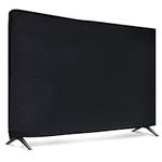 kwmobile Dust Cover for 65" TV - Fabric Case TV Protector for Flat Screen TVs - Black