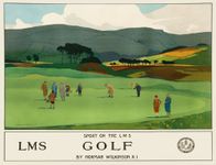 TX287 Vintage Britain Sport On LMS GOLF Railway British Travel Poster Re-Print - A3 (432 x 305mm) 16.5" x 11.7"