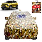 FABZEX Waterproof Car Body Cover Compatible Mahindra XUV 3XO (2024 Model) with Mirror and Antenna Pockets, Triple Stitched,Bottom Elastic (Military Jungle Print, Camouflage Design)