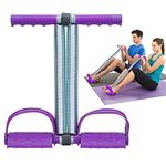 COVVY Elastic Sit Up Equipment, Pull Rope Dual Spring Tension Foot Pedal Sit Up Equipment for Abdominal, Leg Exerciser Tummy Trimmer Sport Fitness Slimming Training Bodybuilding at Home Gym (Purple)