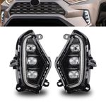 Dasbecan fog light LED Daytime Running light Assembly DRL fog lamp kit Compatible With Toyota RAV4 2019 2020 2021 2022 2023