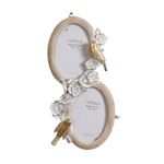 Nestasia Bird Decor Wall Photo Frame 13"X6.5" | Multi-slot Oval Frame for Home Décor