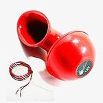 YIYIDA Car Electric Horn 150db Air Horn Electric Bull Horn 12V Loud speaker Red Car Horn Unique Metal Horn Unique Bull sound Truck Horns Kit for Any 12V Car Truck Motorcycle Train Boat Lorry etc