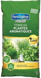 FERTILIGENE NATUREN FAROM6P - Terreau Plantes Aromatique UAB 6 L - Accroît Les récoltes - Idéal pour Les semis et plantations - Terreau avec Engrais Organique - Produit Naturel et fabriqué en France