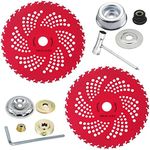 IRmm 2 Pack 9" x 36 Teeth Carbide Tipped Brush Cutter Blades, Weed Eater Blades for Brush Cutter, Trimmer, Weed Eater