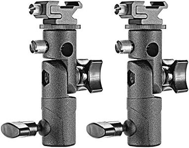 Neewer Professional Universal E Type Camera Flash Speedlite Mount Swivel Light Stand Bracket with Umbrella Holder for Canon Nikon Pentax Olympus and Other Flashes, Studio Light, LED Light(2 Pack)