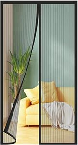 Moustiquaire Magnétique pour Portes, Différentes Tailles, 120x220 cm, fermeture automatique, Convient aux balcons, caves, chambres et portes coulissantes, Bandes Noires