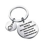 FOTAP Will I Ever Stop Being A Sarcastic Asshole? Find Out On Next Week’s Episode Of “I Think The Fuck Not”Keychain Funny keychain for Mother Father Family Friends (finger Keychain)