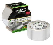 brackit 60m Extra Long Aluminium Foil Tape | Conductive, High Temp Heat-Resistant Foiled Tape Rolls for HVAC Repair, Ducts, Insulation, Dryers,… (75mm x 60m)