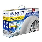 Matte Auto Snow Socks for Tires, Emergency Snow Traction for Vehicles Safe Travel on Ice, Frost, Snow, Extra Durable Snow Chains Equivalent Tire Chain Alternative Tire Socks (Superx, XX-Large)