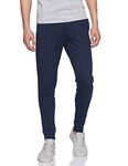 Van Heusen Athleisure Men Regular Fit Joggers - Cotton Rich - Smart Tech, Easy Stain Release, Anti Stat, Quick Dry, Ultra Soft_50054_Blue Melange_M