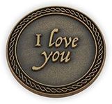 Romantic Love Expression Antique Gold Plated Pocket Coin for Date Night, I Love You, Grow Old Along with Me, The Best is Yet to Be, Love Gift for Men & Women, from Him or Her