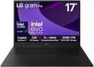 LG gram Pro 17Z90TP - 17 Inch 2.5K IPS 144Hz VRR, Ultra-Lightweight Laptop, Intel Core Ultra 7 255H - EVO Edition, 32GB RAM, 1TB SSD, Windows 11 Home, gram Hybrid AI, Copilot, Black (2025)