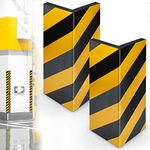 BUZIFU 2 Pack Car Parking Protector Garage Wall Protector Foam Black and Yellow Stripes Warning Corner Protectors Bumper Protectors Anti-Scratch Rubber Protector Protect Your Car (Wider Version)