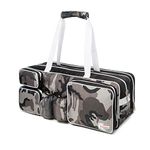 K-Cliffs Tennis Racket Bag | Deluxe Ballistic Nylon Travel Duffel | Shoe Compartment Snow Camo White Black