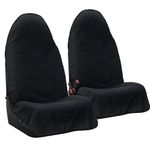 XCAR Terry Cloth Sweat Towel Seat Covers Great for Gym Workout 100% Waterproof with Non Slip Grip Black - 2pcs