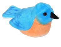 Wild Republic Audubon Birds Eastern Bluebird Plush with Authentic Bird Sound, Stuffed Animal, Bird Toys for Kids and Birders