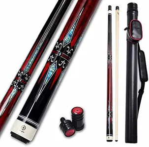 Collapsar CXL100 Pool Cue with 1X1 Hard Case,Low Deflection Shaft 13mm Black Tip Billiard Ques Sticks,58" 2-Pieces 19 oz Professional Pool Stick Set