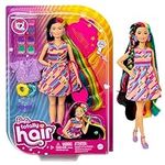 Barbie Totally Hair Heart-Themed Doll, Petite, 8.5 inch Fantasy Hair, Dress, 15 Hair & Fashion Play Accessories (8 with Color Change Feature) for Kids 3 Years Old & Up