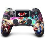 Maizic Smarthome Funetic Fighting Game Themed Wireless Bluetooth P4 Controller | Dual Vibration, Turbo | Type-C Fast Charging, 10Hr Battery | Compatible with PS4/Pro/Slim, PC & Smartphones