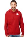 Mens Canada Maple Leaf Fleece Sweatshirt, Custom Handmade Canada Sweatshirt L2 (S, Hoodie, Red)