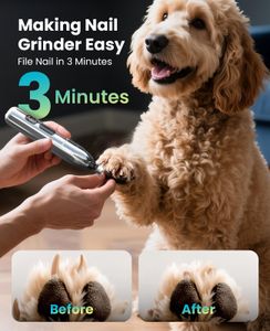 oneisall 4-in-1 Dog Grooming Kit – Cordless Clippers, Paw Trimmer, Nail Grinder
