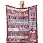 Retirement Gifts for Women/Men 2024, Best Retirement Gifts Ideas, Funny Farewell Gifts for Coworkers Women, Going Away Gift, Goodbye Gifts for Coworkers, Coworker Leaving Gift Blanket 130X150CM