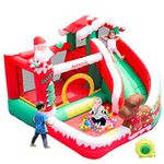 AirMyFun Bounce House with Slide, Christmas Bounce House, Bounce House for Kids 5-12 Indoor Outdoor(Blower Included)