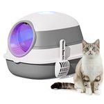 NeoStyle Cat Litter Box Fully Enclosed, Foldable Litter Box with Ultraviolet Germicidal Lamp,Portable Kitty Litter Box with Cat Litter Scoop (Fully Enclosed Foldable (with sterilization lamp))