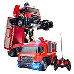 RC Fire Truck Transformer Robot Red