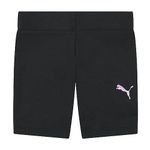 PUMA Girls' Space Dyed Biker Shorts, Black Heather, Medium