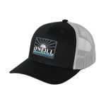 O'NEILL Mens Headquarters Trucker Baseball Hat, Black, Black | Headquarters Trucker, One size