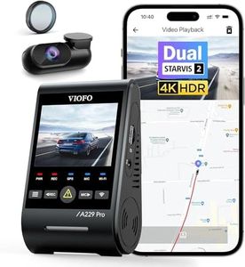 VIOFO A229 PRO 2CH Front and Rear 4K+2K HDR Dual Dash CAM with Sony STARVIS 2 SENSORS Super Night Vision Voice Control (2CH (Front + Rear))